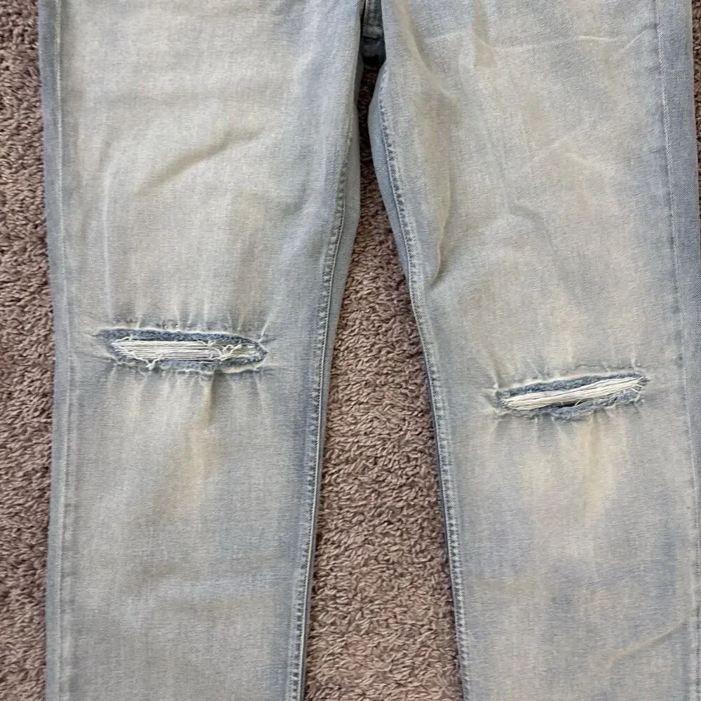 VAYDER Straight Jeans Mens 34 V0036535 0011 Five-Pocket Zip Fly Button Closure